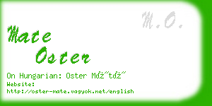 mate oster business card